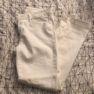 Skinny white jeans